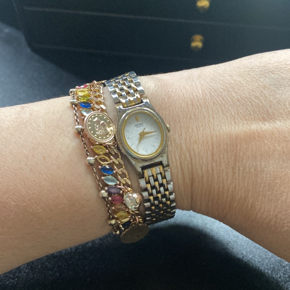 Seiko women’s solar Gold and Silver Two-Tone Watch 6.25”